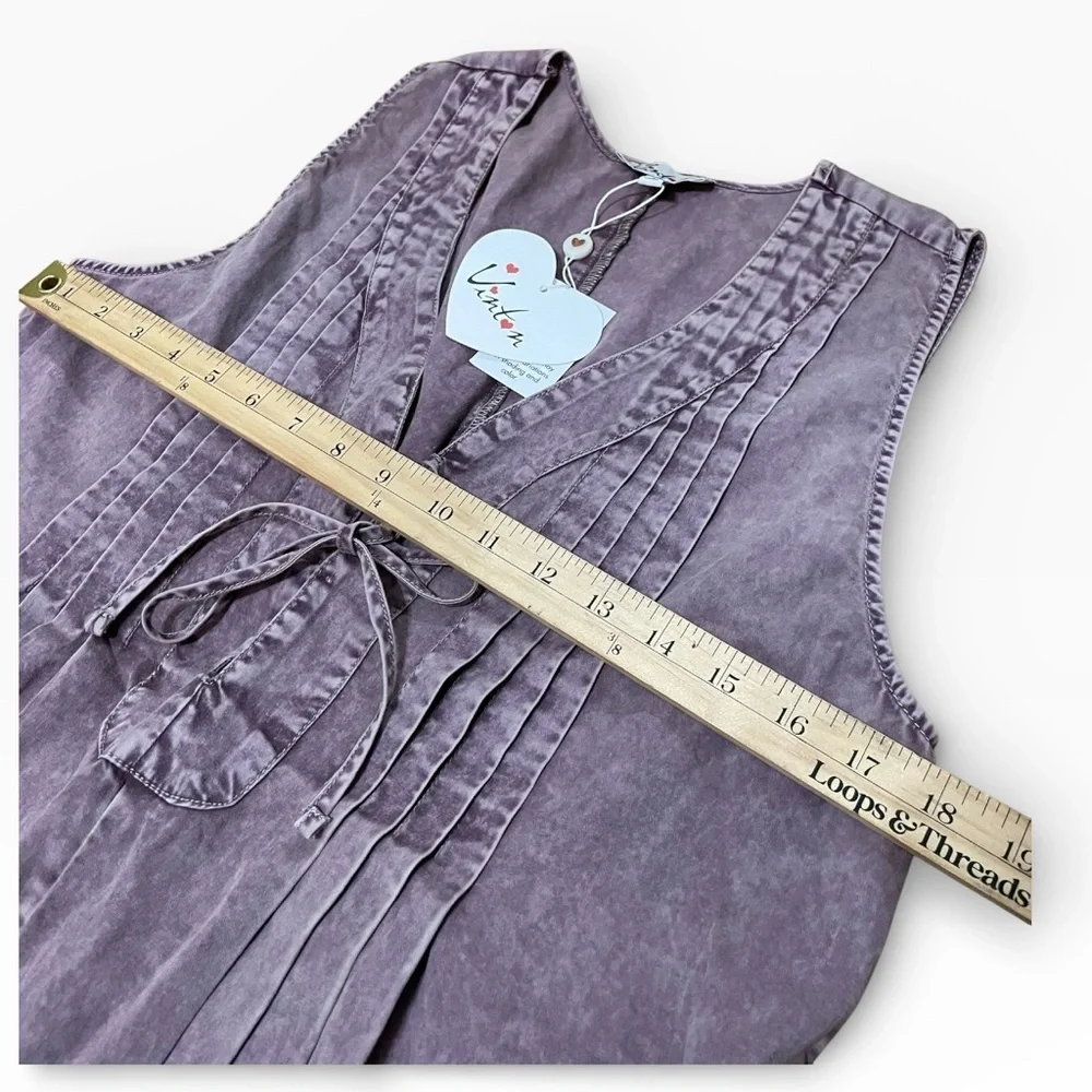 Purple Sleeveless Romper Size M - Picture 3 of 7